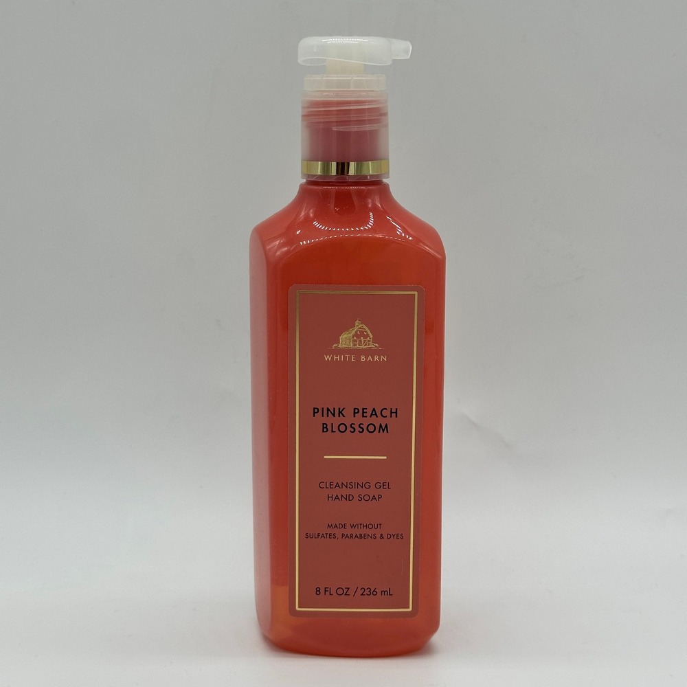 White Barn Pink Peach Blossom Cleansing Gel Hand Soap 8oz Discontinued Rare HTF